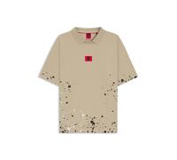 HUGO HUGO x RB by Slawn Oversized Polo Sweater aus Baumwolle mit Print - Style Dlawno_Slawn_IN, 50560944 Beige XL