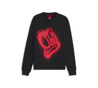 HUGO HUGO x RB by Slawn Oversized Sweatshirt aus Baumwolle mit Print - Style Danto_Slawn_IN, 50560937 Schwarz L