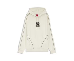 HUGO HUGO x RB Hoodie aus Stretch-Baumwolle mit Stier-Motiv - Style Dofrentis_RB, 50559711 Natur S