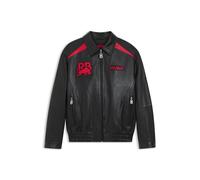 HUGO HUGO x RB Lederjacke mit Stier-Motiven - Style Lugor_RB, 50559737 Schwarz L