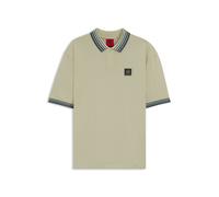 HUGO HUGO x RB Poloshirt mit Stier-Logo-Patch - Style Dizgi_RB, 50549298 Hellbeige S
