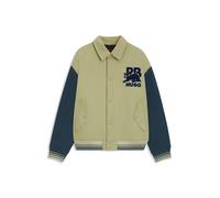 HUGO HUGO x RB Regular-Fit College-Jacke mit Stier-Grafiken - Style Blaine_RB, 50549448 Blau / Beige M