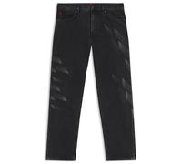HUGO HUGO x RB Relaxed-Fit Jeans mit gelasertem Muster - Style HUGO838_RB, 50551880 Schwarz 30/32