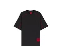 HUGO HUGO x RB T-Shirt aus Baumwoll-Mix mit kontrastfarbenen Paspeln - Style Dorox_RB, 50559676 Schwarz S