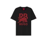 HUGO HUGO x RB T-Shirt aus Baumwolle mit Stier-Motiv - Style Dlix_RB, 50559696 Schwarz XXL
