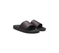 HUGO In Italien gefertigte Slides mit Allover-Logo-Print - Style Timein_slid_lgao, 50568750 Schwarz 42