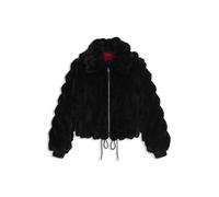 HUGO Jacke aus Kunstfell mit verstellbarem Saum - Style Floriane-3, 50546815 Schwarz M