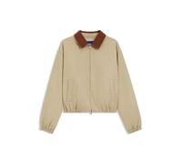 HUGO Jacke aus Stretch-Baumwolle mit Kontrastkragen aus Cord - Style Falter-1_B, 50563076 Beige XXL