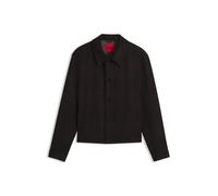 HUGO Jacke aus Woll-Mix mit durchgehendem Karo-Muster - Style Bettos2641, 50567264 Braun XXL