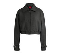 HUGO Jacke mit Kragen und Schnallen an den Ärmelbündchen - Style Amisuri-1, 50522750 Dunkelgrau 46