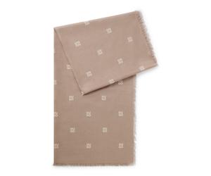 HUGO Jacquard-Schal mit Stack-Logo-Print - Style Yonda_75*180, 50556811 Beige ONESI