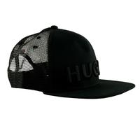 Trucker Cap HUGO "Jago Trucker", Damen, schwarz (schwarz 001), Materialmix, unifarben, casual, Caps, mit Mesh-Einsatz, Logo-Stitching (94874249-0) schwarz 001