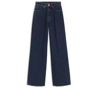 HUGO Jeans aus blauem Denim mit weitem Beinverlauf und Bundfalten auf der Vorderseite - Style 937_16, 50563504 Dunkelblau 25/32