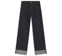 HUGO Wide Leg Jeans aus Baumwoll-Mix Modell 'GEABENA' in Dunkelblau, Größe 29/32