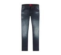 HUGO Jeans Herren Tapered Fit Baumwolle blau, 33/34