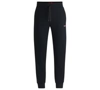 HUGO Jogginghose aus Baumwoll-Mix mit Herz-Logo - Style Alexandria Pants, 50532302 Schwarz M