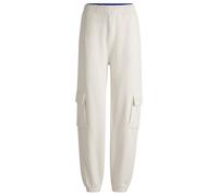 HUGO Jogginghose aus Baumwoll-Terry im Cargo-Look - Style Naphira_B_1, 50523990 Natur XL