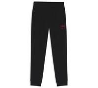 HUGO Jogginghose aus Stretch-Baumwolle mit Beinbündchen und gerahmtem Logo - Style Laze Pants CW, 50525246 Schwarz S