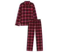 HUGO Karierter Pyjama aus Baumwolle mit Logo-Labels - Style LOUK_LONG SET, 50550084 Rot M