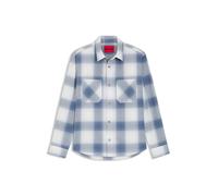 HUGO Kariertes Oversized Hemd aus Baumwoll-Twill - Style Erato, 50556642 Blau gemustert XXL