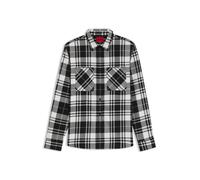 HUGO Kariertes Relaxed-Fit Hemd aus Baumwoll-Flanell - Style Egrin, 50549753 Schwarz gemustert M