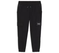 HUGO Kids-Fleece-Jogginghose aus Baumwoll-Mix mit Ripstop-Details - Style G00477/09B04A, G00477 Schwarz 162