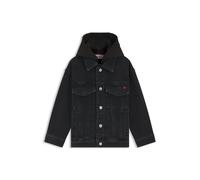 HUGO Kids-Jacke aus schwarzem Denim mit Fleece-Kapuze - Style G00490/Z0204A, G00490 Gemustert 102