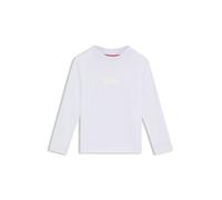 HUGO Kids-Longsleeve aus Baumwolle mit Split-Logo - Style G00437/10P04A, G00437 Weiß 138