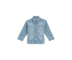 HUGO Kids-Overshirt aus Stretch-Denim mit aufgesetzten Taschen - Style G00346/Z7406A, G00346 Blau 150
