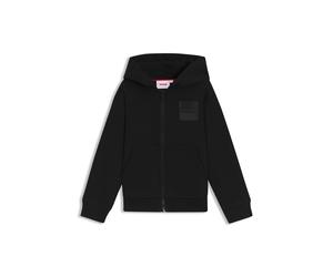 HUGO Kids-Sweatjacke mit Kapuze und Reißverschluss aus Fleece mit Split-Logo - Style G00454/09B06A, G00454 Schwarz 102