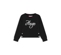 HUGO Kids-Sweatshirt aus Fleece aus Baumwoll-Mix mit Script-Logo - Style G00498/09B10A, G00498 Schwarz 138