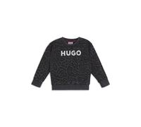 HUGO Kids-Sweatshirt mit Geparden-Print und Reißverschluss hinten - Style G00213/09B14A, G00213 Schwarz gemustert 126