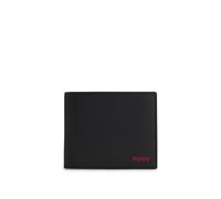HUGO Klapp-Geldbörse aus Leder mit rotem Logo - Style Tibby_2.0_Trifold, 50570448 Schwarz ONESI