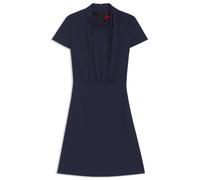 HUGO Kleid aus Krepp mit Stehkragen und drapierten Details - Style Kimeni, 50542327 Dunkelblau 38