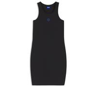 HUGO Kleid aus Stretch-Baumwolle mit Happy HUGO Logo - Style Necerie_B, 50563773 Schwarz XL