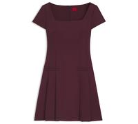 HUGO Kleid aus Stretch-Gewebe mit eckigem Ausschnitt - Style Kefina, 50554027 Dunkelrot 40