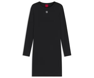 HUGO Kleid aus Stretch-Jersey mit Stack-Logo - Style Nemalia_1, 50518385 Schwarz L