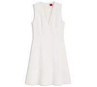 HUGO Figurbetontes Freizeitkleid mit tiefem V-Ausschnitt Modell 'KERSTY' in Offwhite, Größe 34