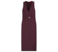 HUGO Kleid mit V-Ausschnitt und Schließe - Style Katoni-2, 50559123 Bordeaux 40