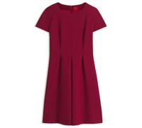 HUGO Kurzarm-Kleid aus Stretch-Gewebe mit plissierter Vorderseite - Style Kaneni, 50568949 Dunkelrot 42