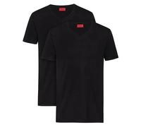 HUGO Herren T-Shirt V-Ausschnitt 2er-Pack Schwarz Größe L