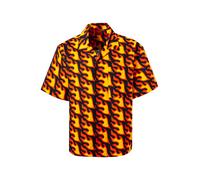 HUGO Kurzarmhemd Herren Comfort Fit Kurzarm Baumwolle orange, L