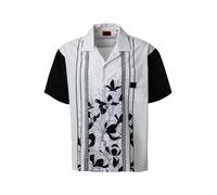 HUGO Kurzarmhemd Herren Comfort Fit Kurzarm Baumwolle schwarz, M