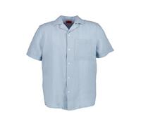HUGO Kurzarmhemd Herren Regular Fit Kurzarm Leinen blau, M
