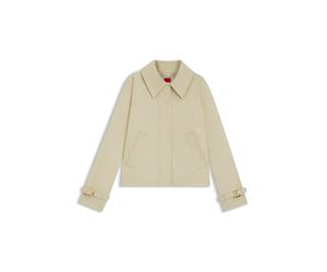 HUGO Kurzer Regular-Fit Trenchcoat aus Baumwolle - Style Amotu-1, 50562959 Beige 44
