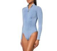 HUGO Langärmeliger Damen-Body aus Denim-Jersey, Echtes Blau, M