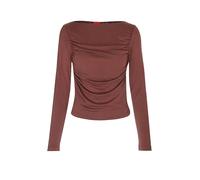 HUGO Slim-Fit Top aus Cupro mit modernem U-Boot-Ausschnitt - Style Daeni, 50564386 Braun XL