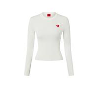 HUGO Langarmshirt Damen ecru, S