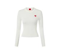 HUGO Langarmshirt Damen ecru, XS