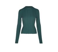 HUGO Damen Strickpullover mit Stehkragen SARPHAMMILK Slim Fit, grün, Gr. L